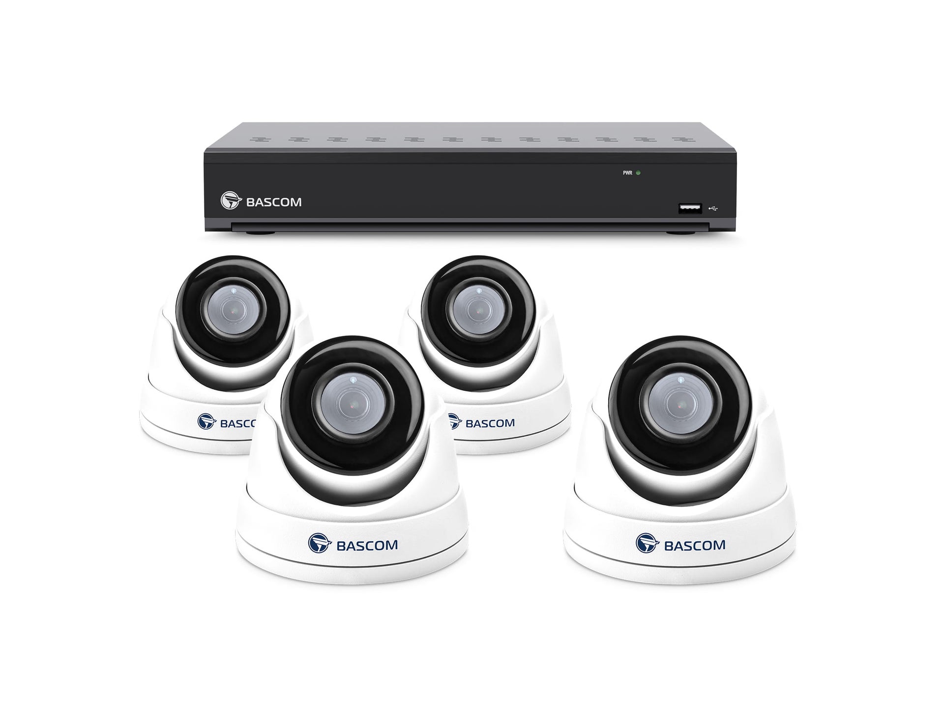 Bekabeld 4-dome-systeem