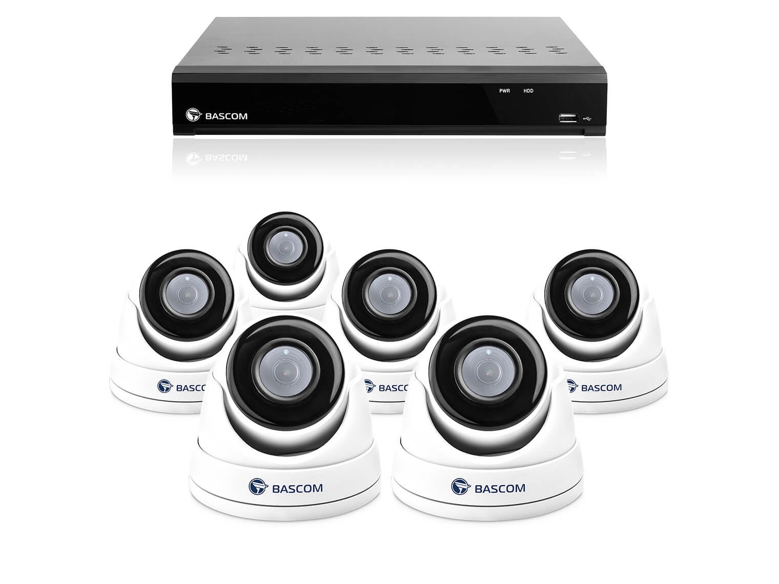 Draadloos 6-dome-systeem