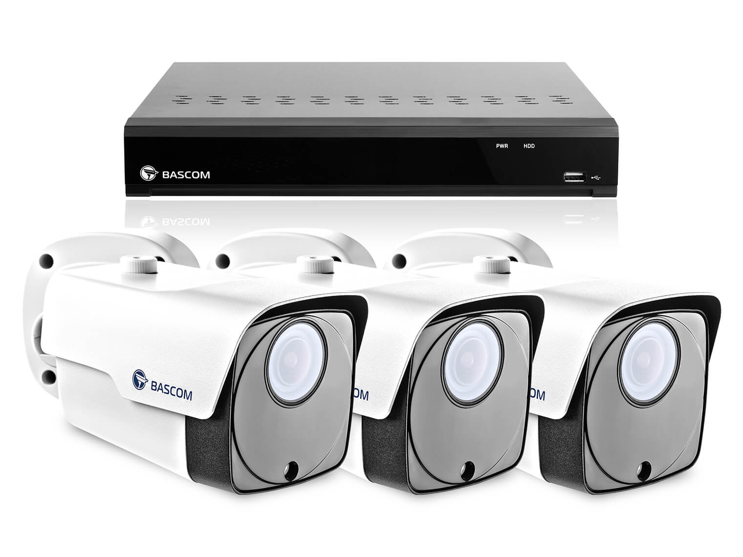 Bekabeld 3-bullet-systeem PLUS Bekabeld 3-bullet-systeem PLUS