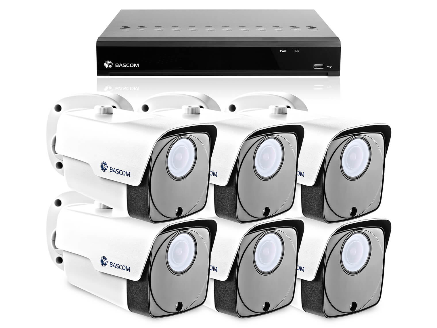 Bekabeld 6-bullet-systeem PLUS Bekabeld 6-bullet-systeem PLUS