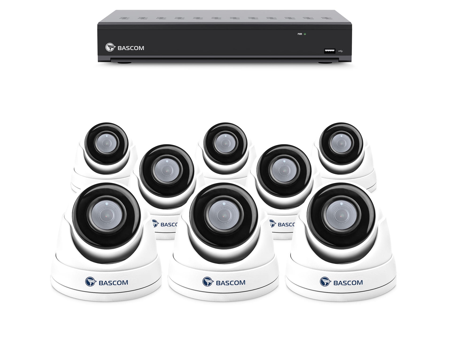 Bekabeld 8-dome-systeem Bekabeld 8-dome-systeem