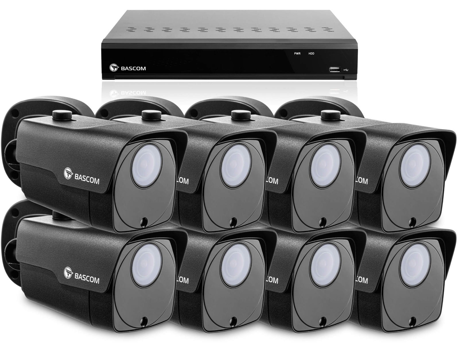 Bekabeld 8-bullet-systeem PLUS Bekabeld 8-bullet-systeem PLUS